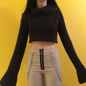 dolls kill bell sleeve turtleneck